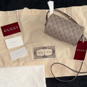 Gucci Beige and Brown Crossbody Bag